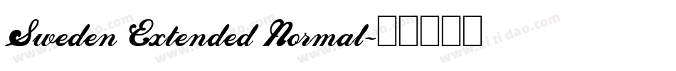 Sweden Extended Normal字体转换